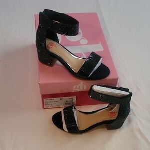 GB Girls Navy Sparkle Heels